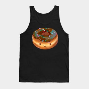 Happy Chocolate Frosted Donut Tank Top